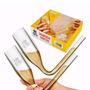 NEW Bubble Butler Champagne/Drink Celebration Shooters Acrylic 6 oz Washable